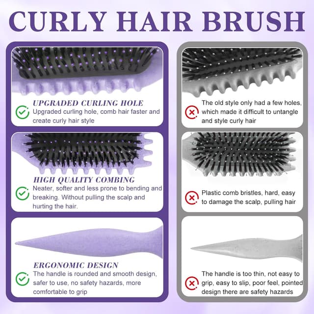 Thumbnail 4 de Lockenbürste für definierte Locken – Antistatische Stylingbürste für nasses & trockenes Haar