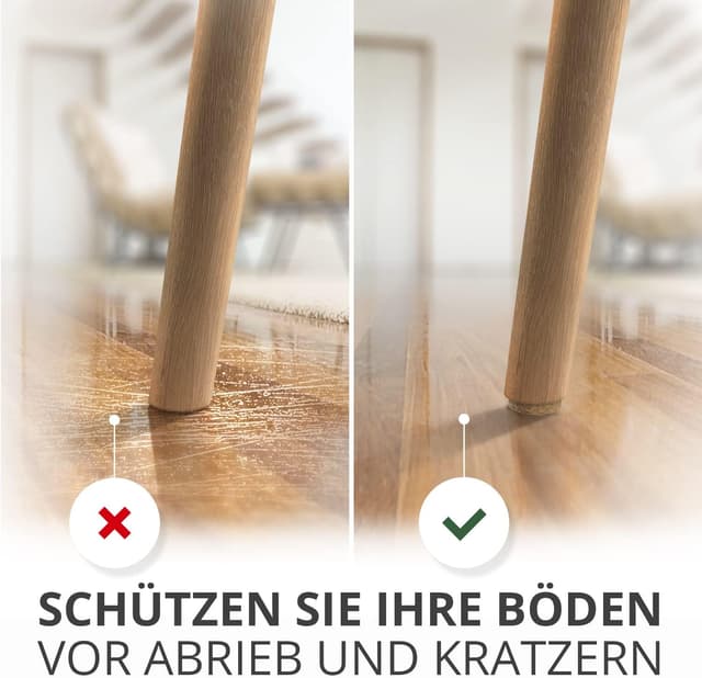 Detalle de X-Protector Filzgleiter selbstklebend 181 Stück (Beige) – Bodenschoner für Stühle und harte Böden