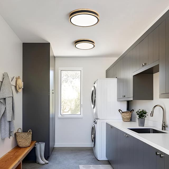 Detalle 1 de Vikaey Runde LED-Deckenleuchte 30 cm 24 W