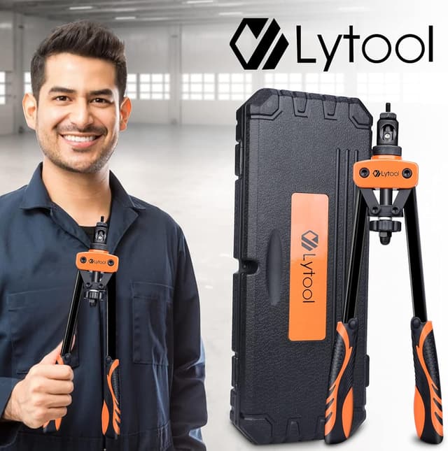 Thumbnail 5 de Lytool Rivettatrice per inserti filettati 14" con 6 mandrini e 205 dadi 🛠