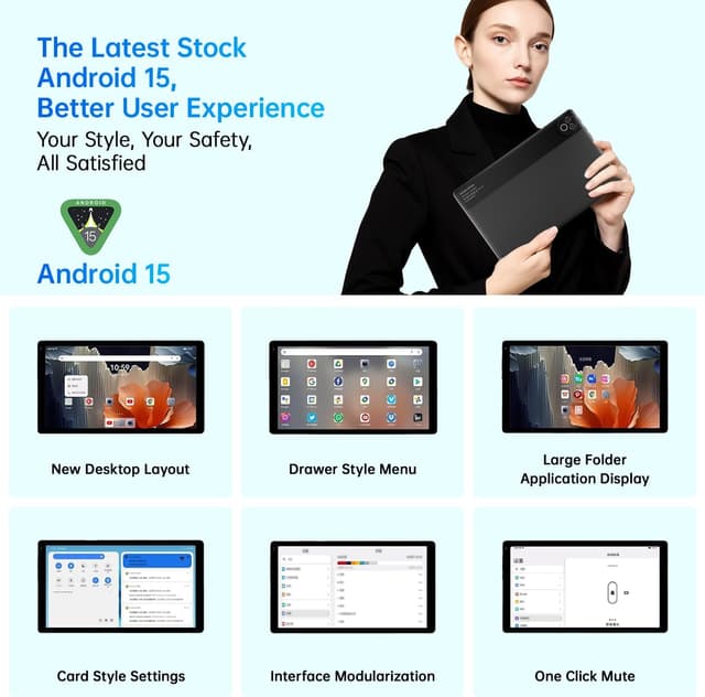 Detalle 2 de MUISOO Android 15 Tablet 10 inch 5000mAh