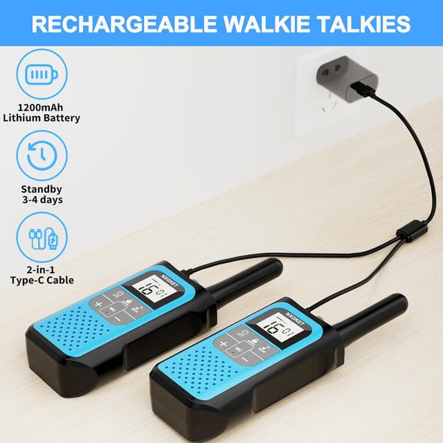 Detalle 2 de NXGKET Walky Talky a 16 canali