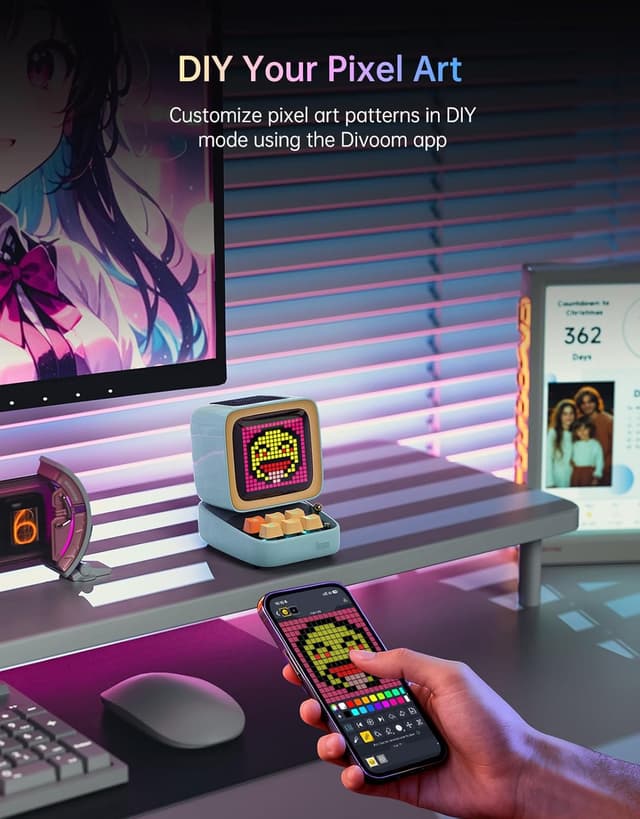 Detalle de Divoom Ditoo Bluetooth pixel speaker