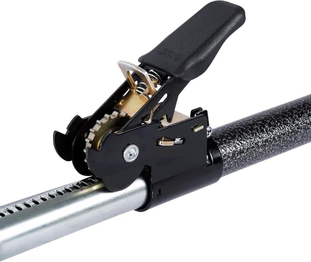 Detalle de Keeper Ratcheting Cargo Bar (Black/Silver) – Adjustable 40"–70