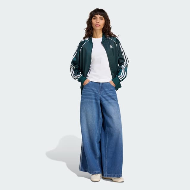 Detalle de Adidas Chaqueta deportiva de raso SST Verde