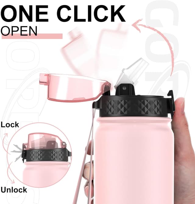 Detalle 2 de GOPPUS 1L Stainless water bottle with straw 🚰