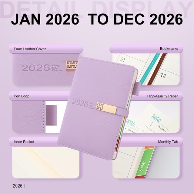Detalle 2 de 2026 Diary A5 Page a Day