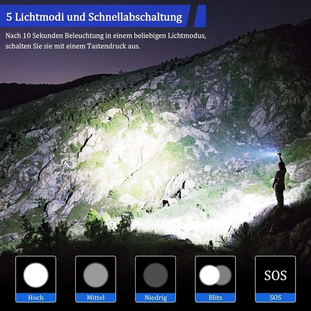 Thumbnail 2 de JAY-PARK Taschenlampe LED 500000 Lumen