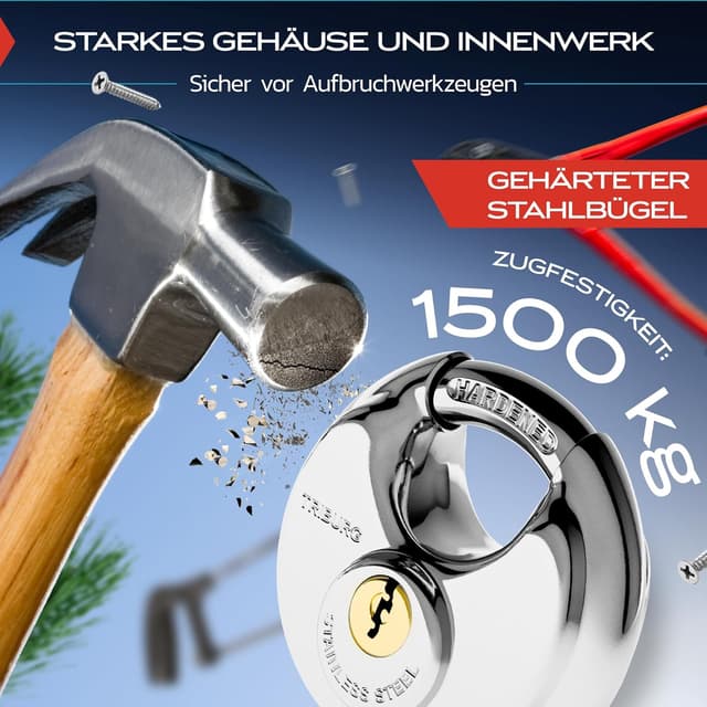 Thumbnail 6 de TRIBURG Anhängerschloss Rundschloss