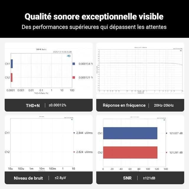 Detalle 2 de Fosi Audio Q6 Mini DAC de bureau : convertisseur USB-C/optique vers RCA et Sub-Out