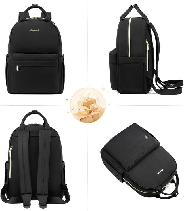 Detalle 2 de LOVEVOOK Damen Mini-Rucksack 2-in-1, wasserdicht, für 13,3" Laptop (kleiner Cityrucksack)