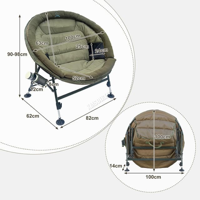 Thumbnail 6 de CARPZILLA Foldable Round Fishing Chair 150KG