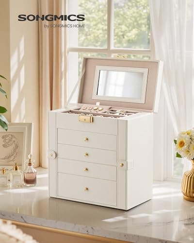 Thumbnail 1 de SONGMICS JBC153WD03 joyero 5 niveles 🧿