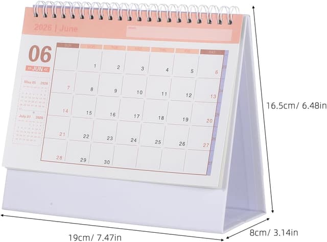 Thumbnail 6 de UKCOCO desk calendar 2025 2026 19 x 16.5 cm
