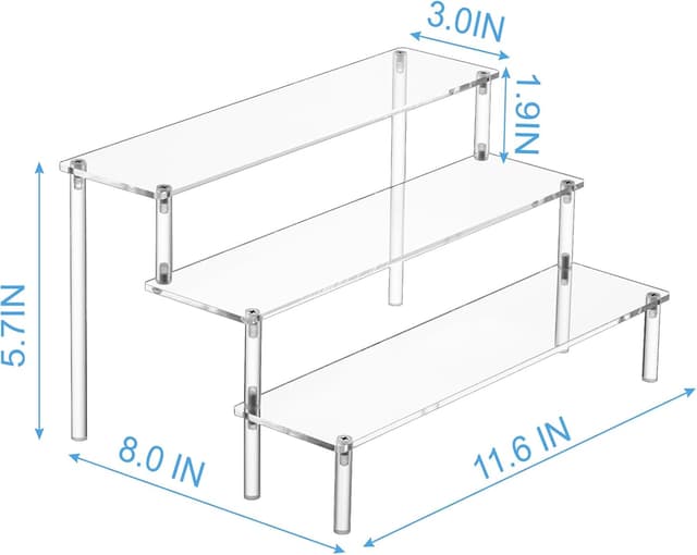 Thumbnail 4 de HENABLE Large Acrylic Display Risers 3-tier 🧁