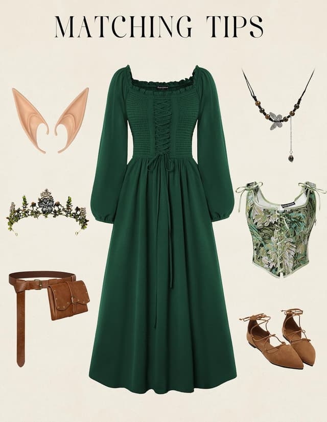 Thumbnail 6 de SCARLET DARKNESS Abito rinascimentale donna 📷