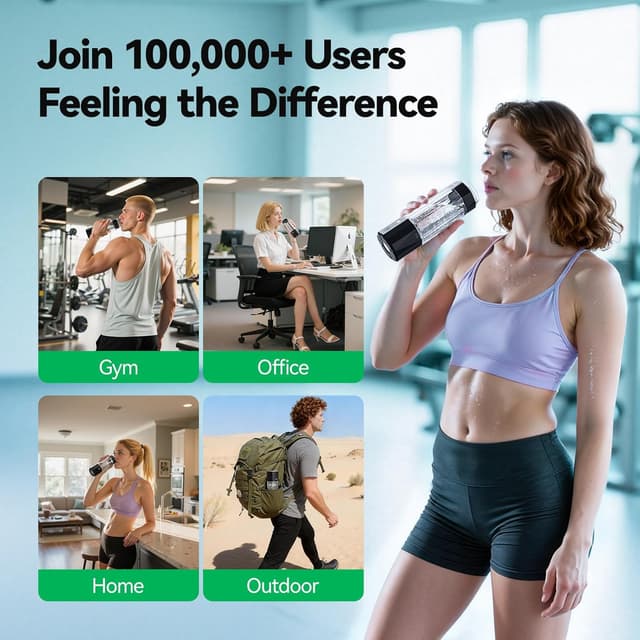 Thumbnail 6 de OEOP Upgrade Hydrogen Water Bottle 6400PPB 🥤