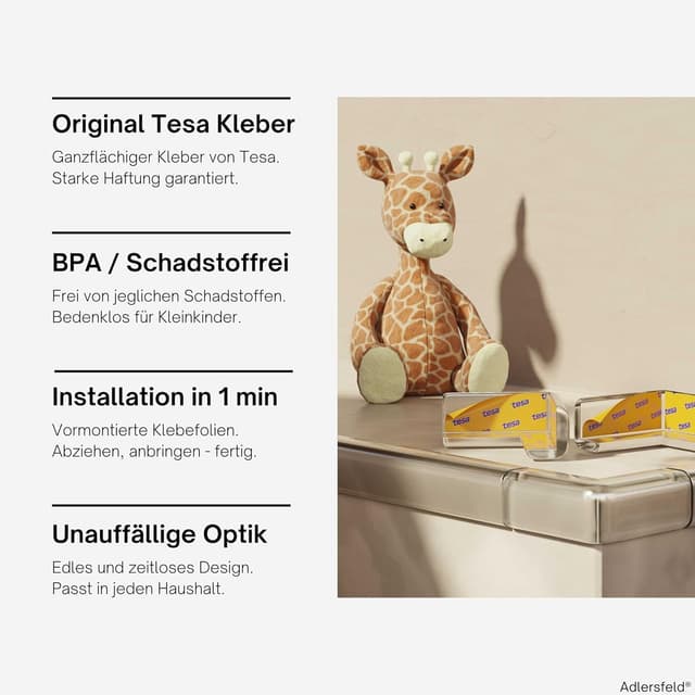 Detalle de Adlersfeld Kantenschutz Baby 2 Meter transparent