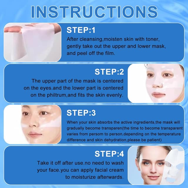 Thumbnail 6 de JWDMHSJ Collagen Face Mask 10 pezzi