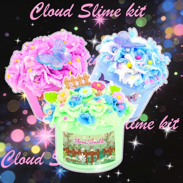 Detalle 2 de 6 Pack Cloud Pink Slime Kids – 6-colour slime kit (ages 8–12)