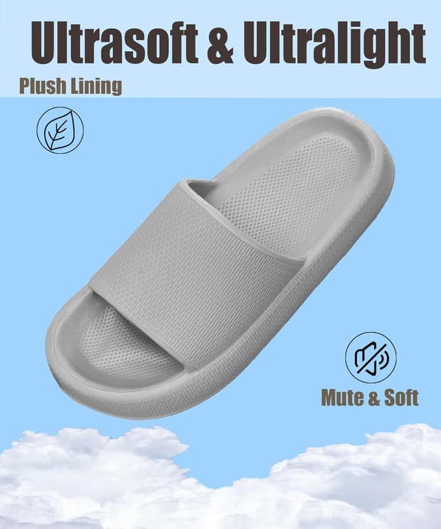 Detalle de Misolin Ciabatte Donna Estive Nuvola in EVA antiscivolo per doccia, piscina e casa