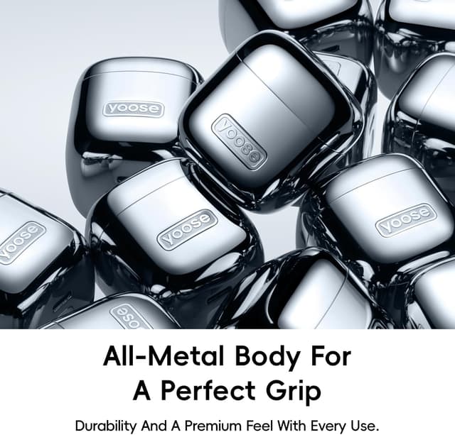 Detalle de Yoose 2 in 1 tagliapeli naso e rasoio elettrico ricaricabile USB-C (IPX7) con testine intercambiabili
