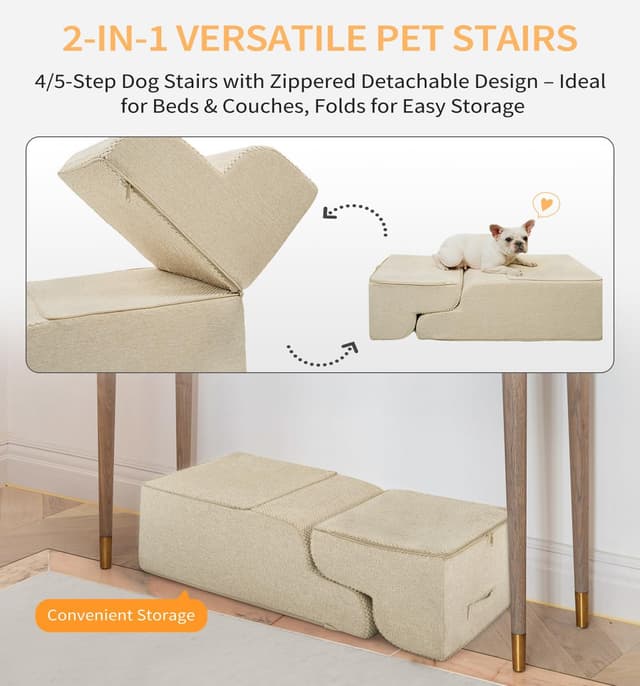 Thumbnail 6 de Made4Pets 4-Step Pet Stair for 19.7 in Bed
