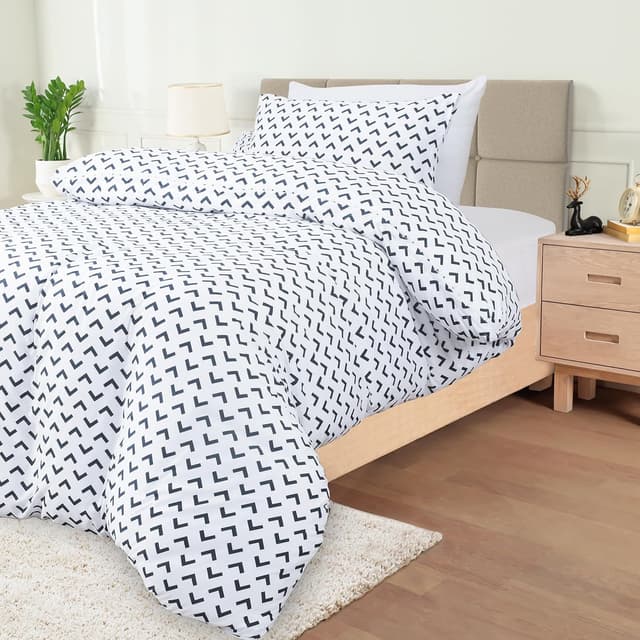 Thumbnail 5 de Utopia Bedding Navy Print Duvet Cover Set
