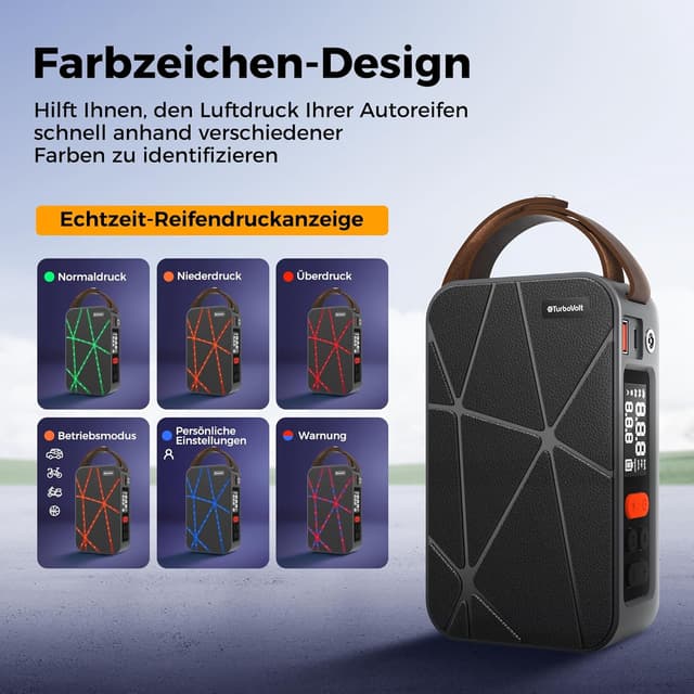 Thumbnail 3 de TurboVolt Akku Luftpumpe 150 PSI Mini Kompressor