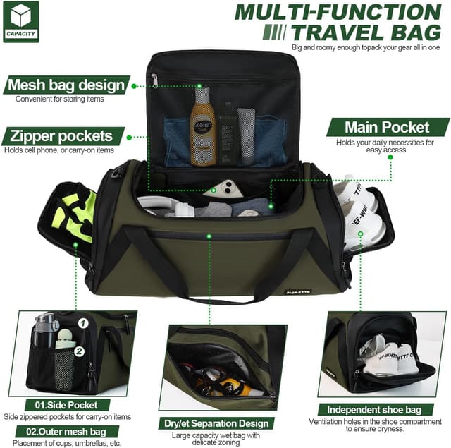 Detalle de Mens gym bag with wet pocket