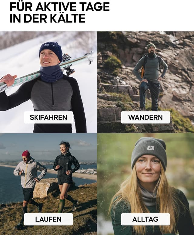 Detalle 2 de Merino Laufmütze von Danish Endurance mit 80% Wolle