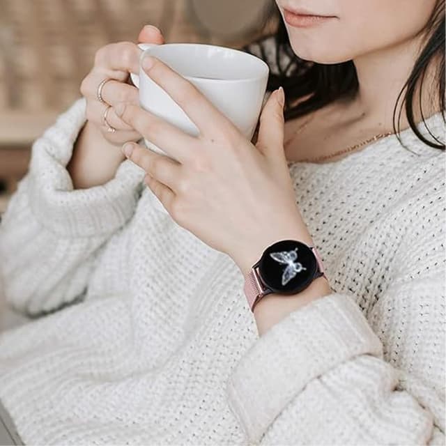 Detalle de ZLZKJS Edelstahl Mesh Uhrenarmband mit Magnetverschluss (14–24 mm) und Schnellverschluss