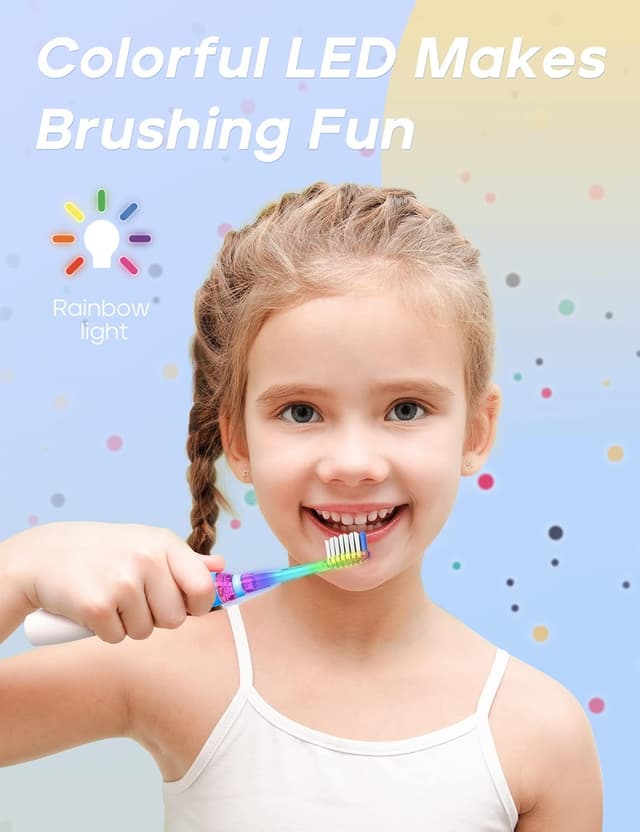 Detalle 2 de SEAGO SG-977 Kids Electric Toothbrush, 4 Heads 🪥