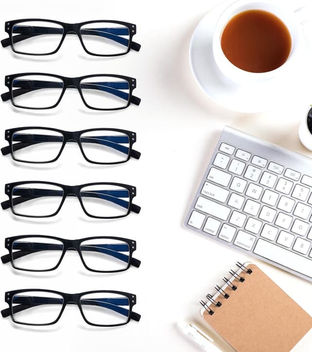 Detalle de Reading glasses 6 pack, blue light blocking