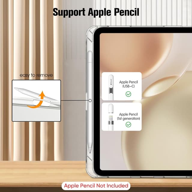 Detalle 2 de Fintie Hülle für iPad A16 11. Generation (11" 2025) & iPad 10. Generation (10,9" 2022) mit Stifthalter, Starlight