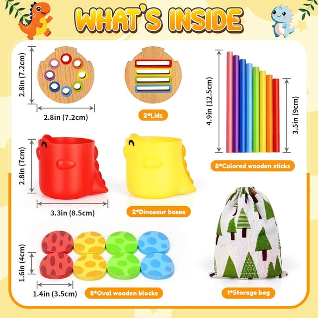 Detalle de Montessori colour sorting cups 8 pieces