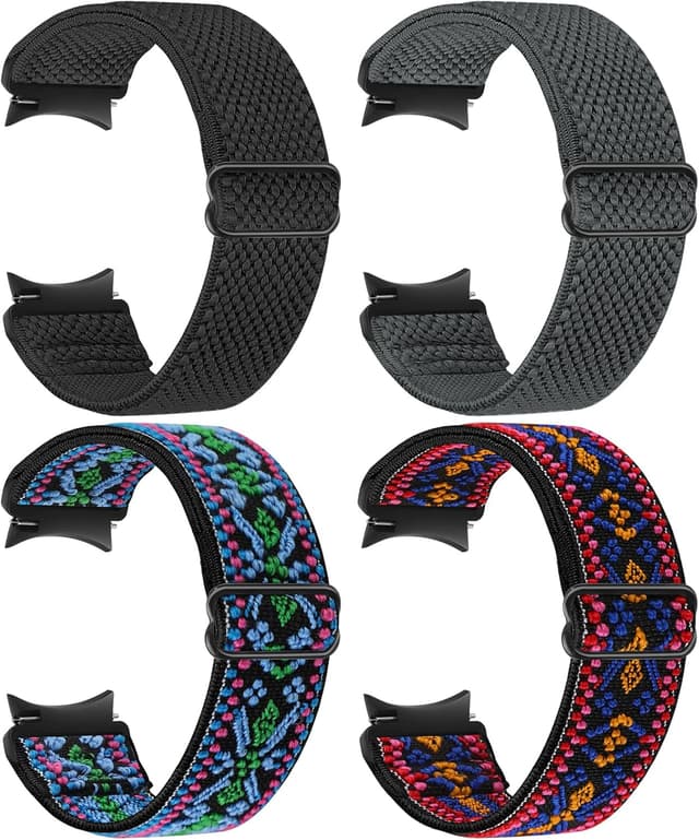 Detalle de Yunshare Elastic Watch Straps for Samsung Galaxy Watch (Stretch Nylon Solo Loop) – 40/44/43/47/45/42/46mm