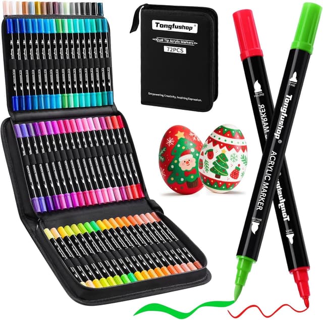 Detalle de 72 Colour acrylic paint markers for stones