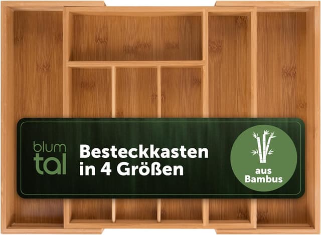 Imagen de Blumtal Besteckkasten aus Bambus 45,5 cm en OfertitasTOP