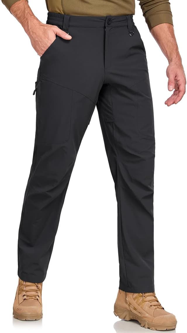 Thumbnail 1 de Mens Lightweight Cargo Hiking Pants (Quick-Dry, Water-Resistant) with 6 Zipper Pockets