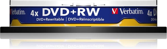 Detalle 2 de Verbatim DVD+RW 4,7 GB Spindel mit 10 Stück – 4-fach Brenngeschwindigkeit & Kratzschutz