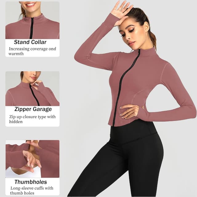 Detalle de XDSP Damen Laufjacke Sportjacke Langarm