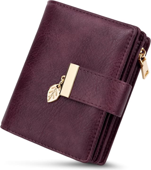 Detalle de WACCET Damen Geldbörse klein mit RFID-Blockierung, 12,5 x 10 x 3,5 cm und Reißverschluss-Münzfach