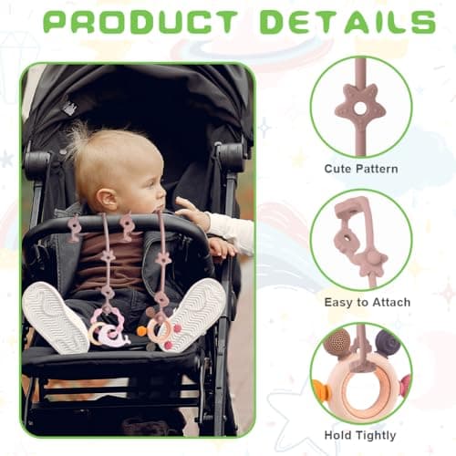 Detalle 2 de Vicloon Baby Cup Catcher Correa 4PCS rosado