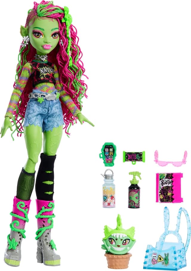 Detalle 1 de Monster High Venus McFlytrap-Puppe HRP81