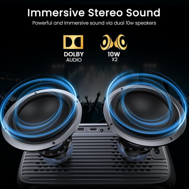 Thumbnail 6 de HAPPRUN 2000 ANSI Google TV 4K Decoding Projector