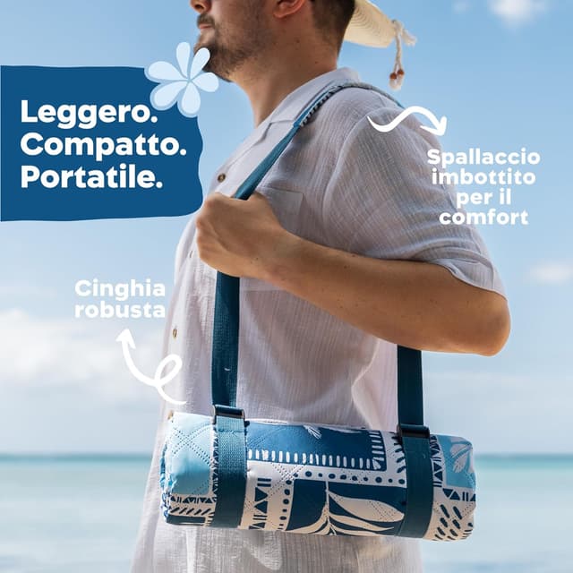 Detalle de Twinzee Coperta per picnic impermeabile Holiday 200x200 cm