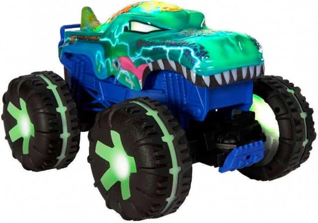 Detalle 2 de Hot Wheels Mega-Wrex 🚗 Coche teledirigido con luces y sonidos