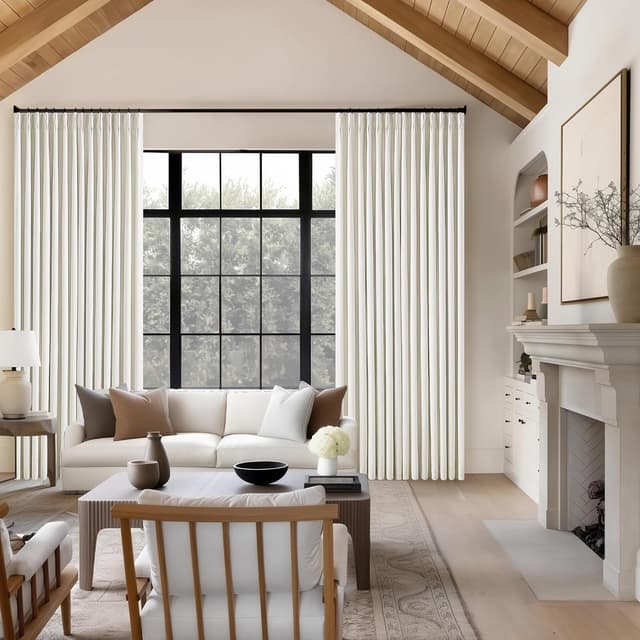 Thumbnail 6 de Natural Pinch Pleated Linen Blackout 105" Curtains 🪟