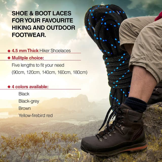 Thumbnail 2 de CUBSER 3 Paar reißfeste Schnürsenkel 5 mm